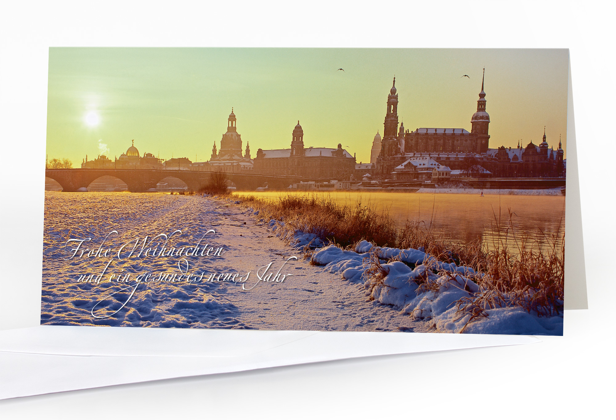 Weihnachtskarte Dresden – Canalettoblick