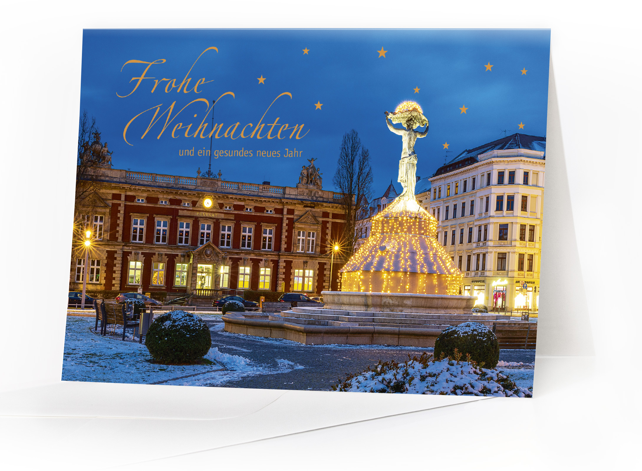 8019 KS | Weihnachtskarte Görlitz – Weihnachten am Postplatz