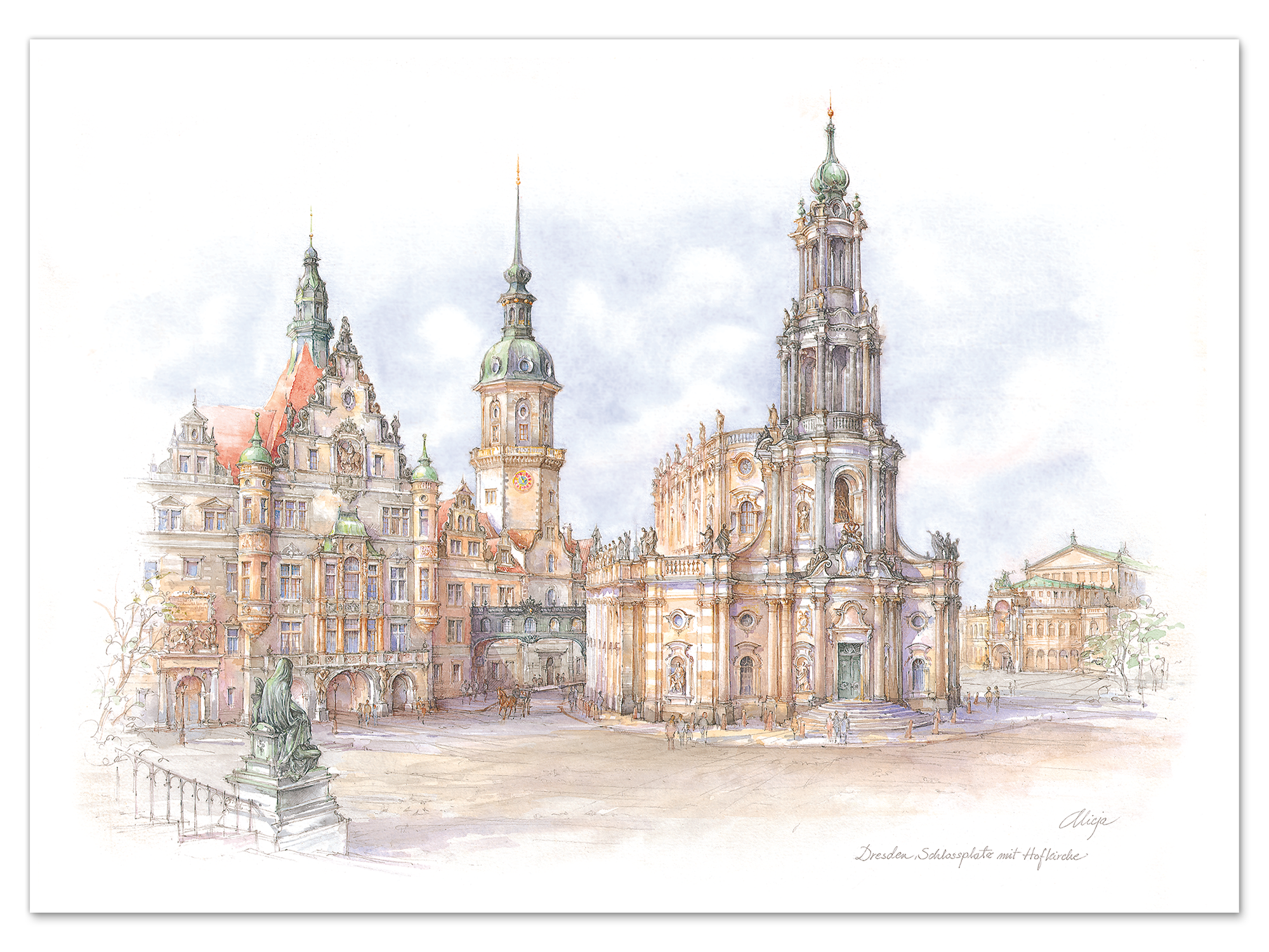 Kunstdruck Dresden – Schlossplatz