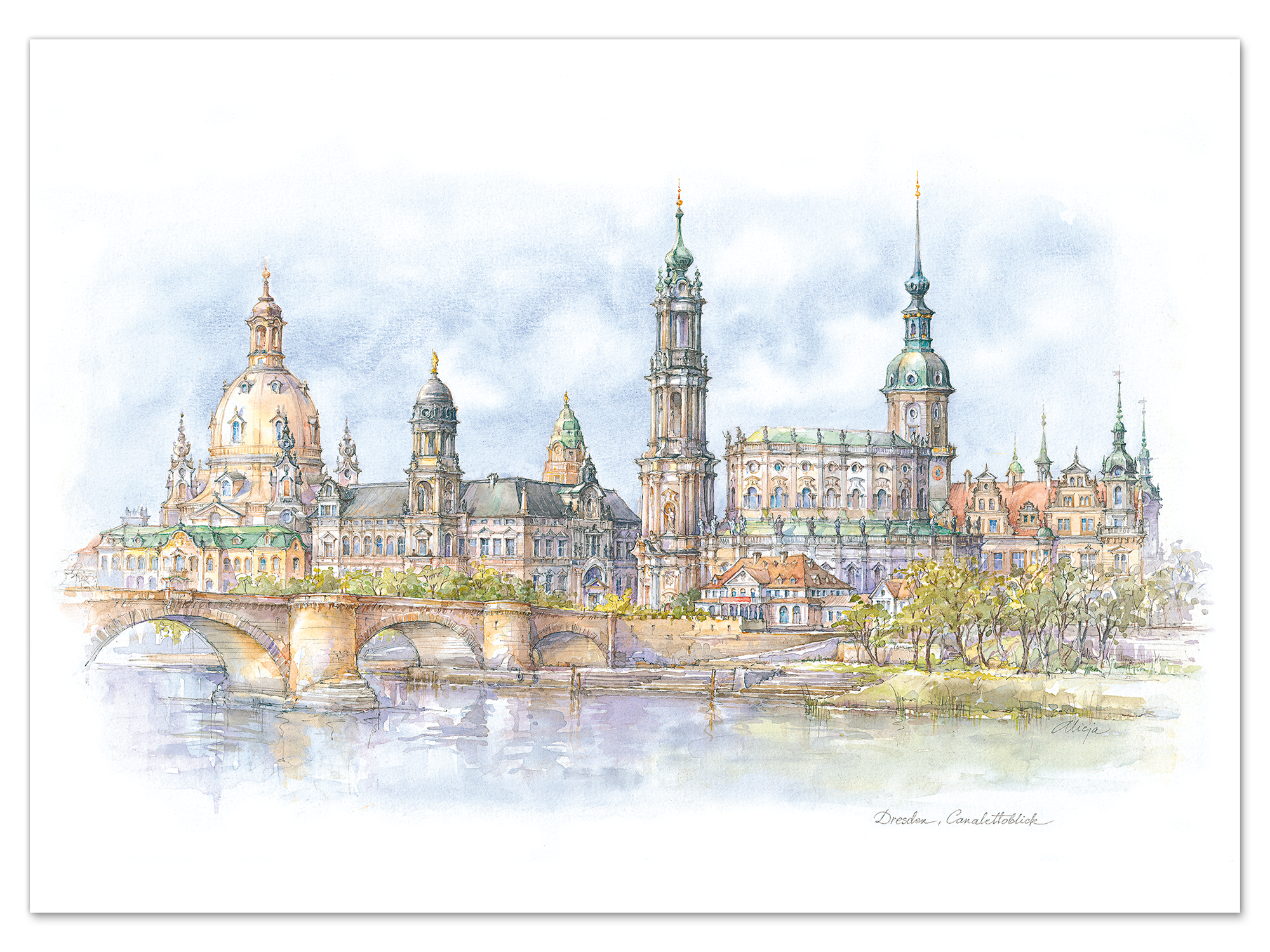 Kunstdruck Dresden – Canalettoblick
