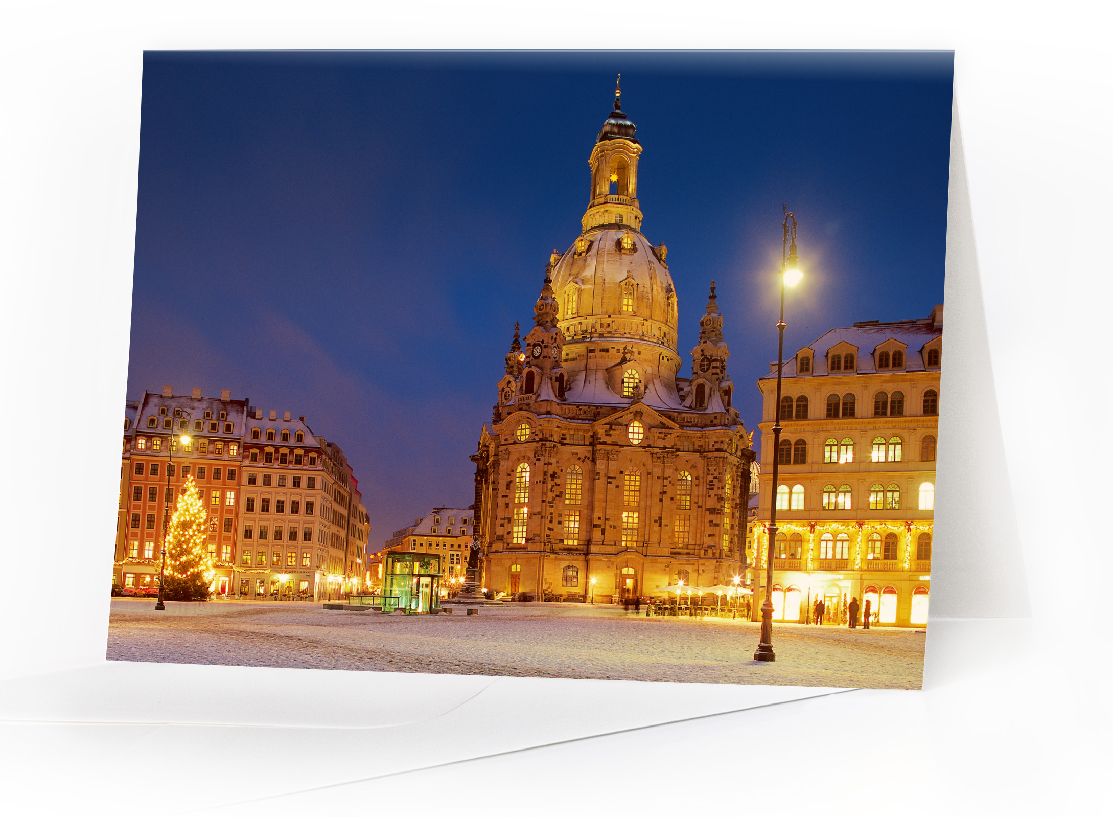 Weihnachtskarte Dresden – Frauenkirche am Neumarkt