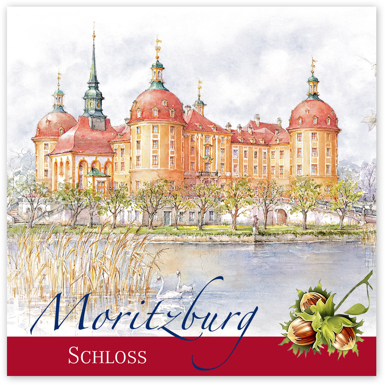 Magnet Moritzburg – Das Schloss Moritzburg als Aquarell
