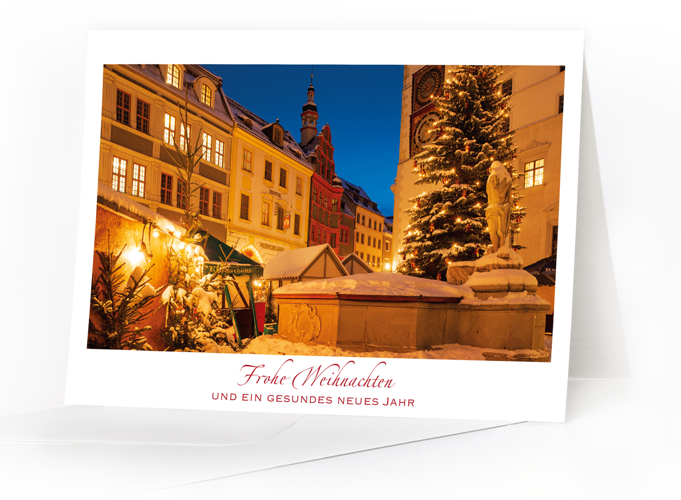 Weihnachtskarte Görlitz – Weihnachtsmarkt am Untermarkt