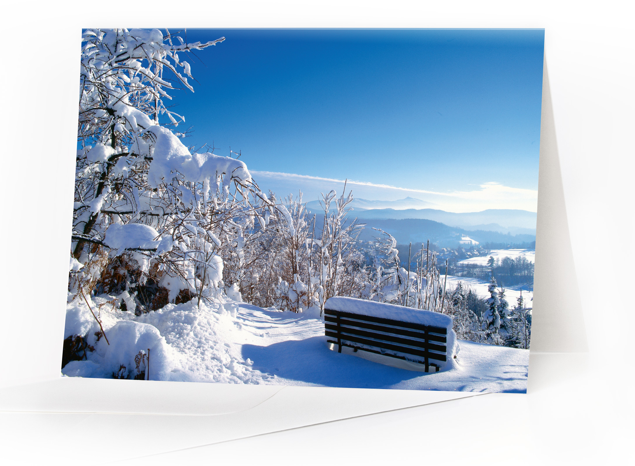 Weihnachtskarte Oberlausitz – Winterlandschaft