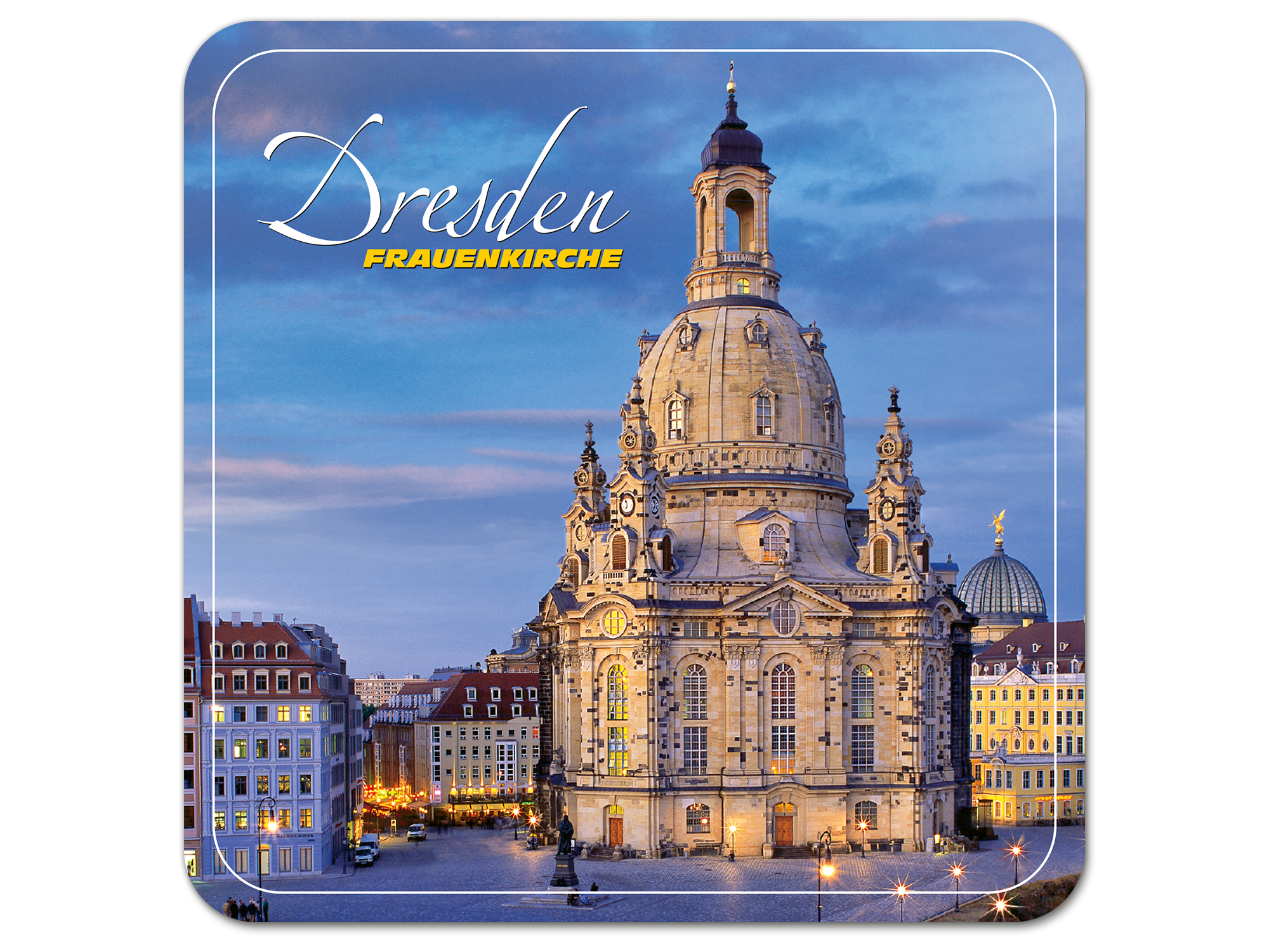 Set aus 6 Korkuntersetzern mit stimmungsvollen Fotos von Dresden